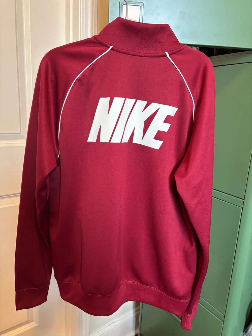 Nike track bomber jacket maroon